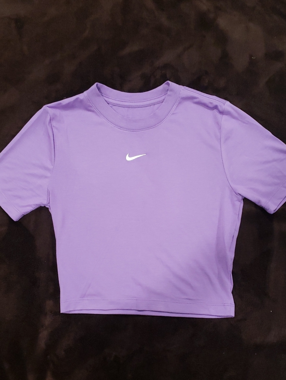 Nike Purple Short-Sleeve Cropped Tee